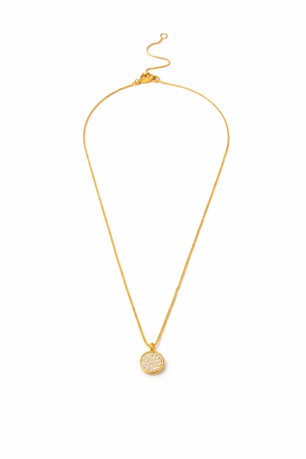 Colar Mini Orgânico Cravejado com Banho em Ouro 18k