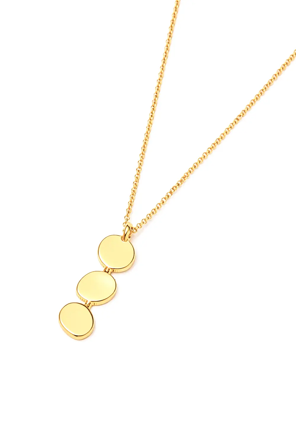 Colar Trio Orgânico com Banho em Ouro 18k