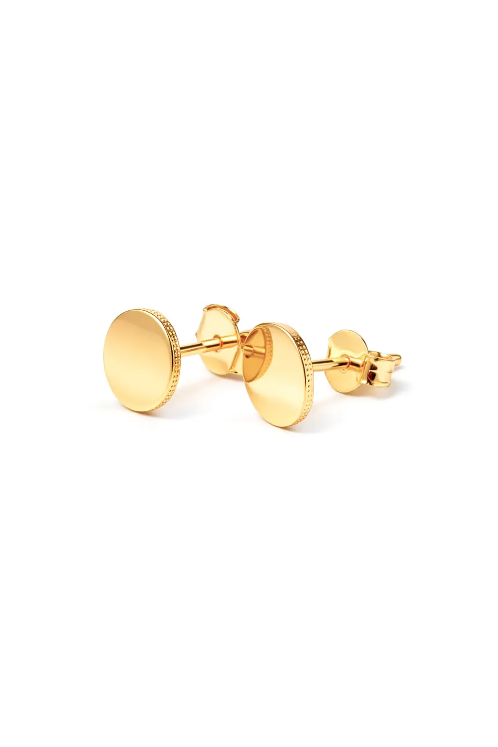 Brinco Mini Orgânico com Banho em Ouro 18k