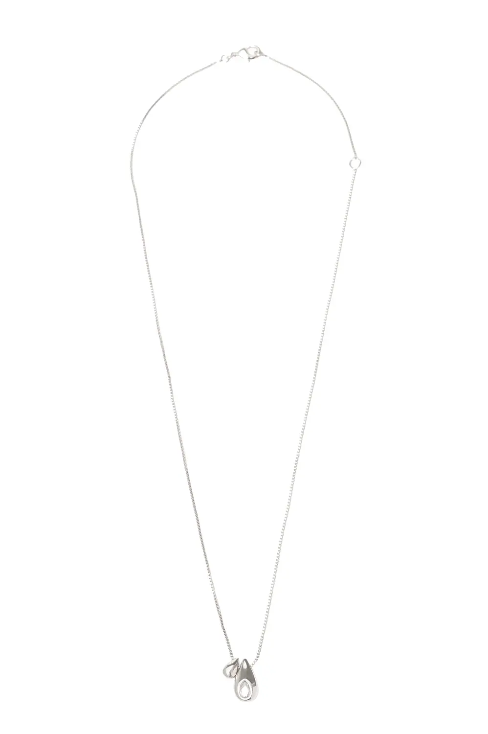 Colar Design com Banho em Ródio Branco