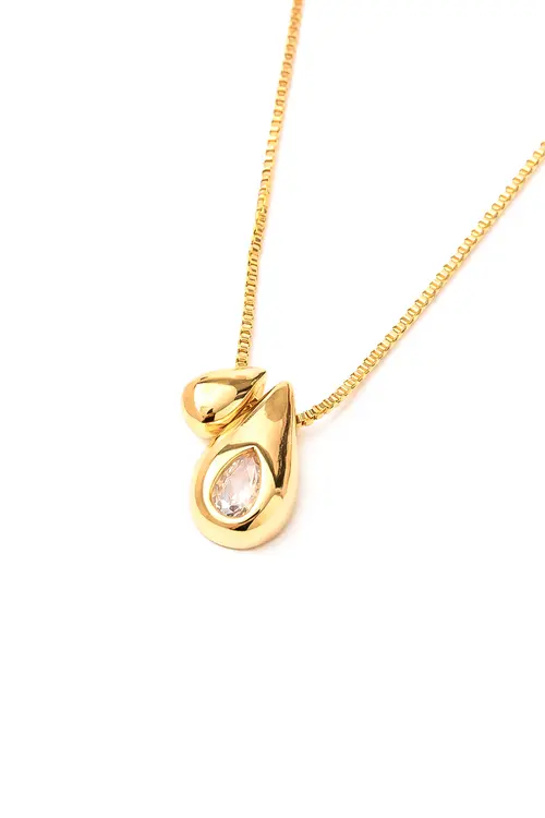 Colar Design com Banho em Ouro 18k