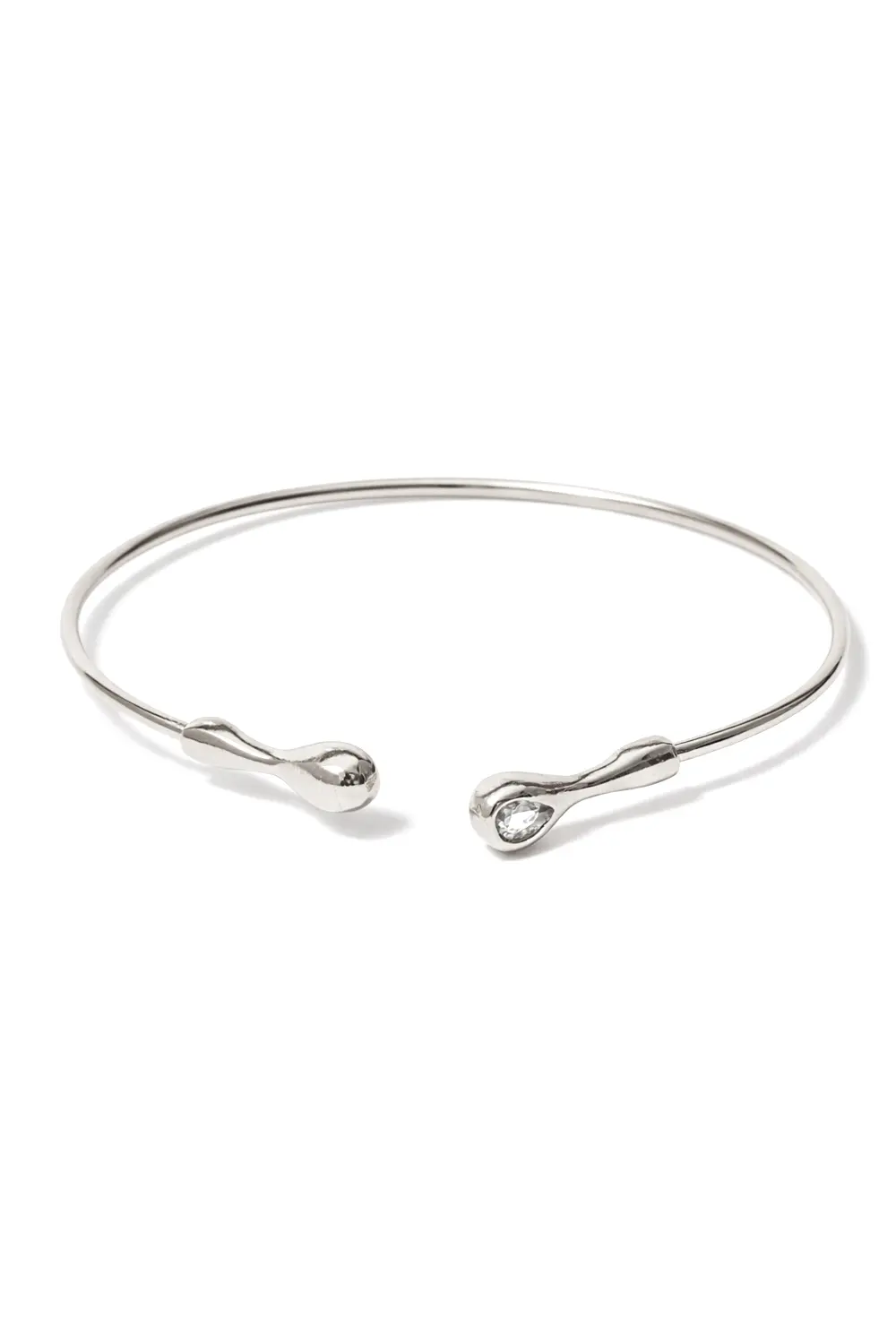 Bracelete Design com Banho em Ródio Branco