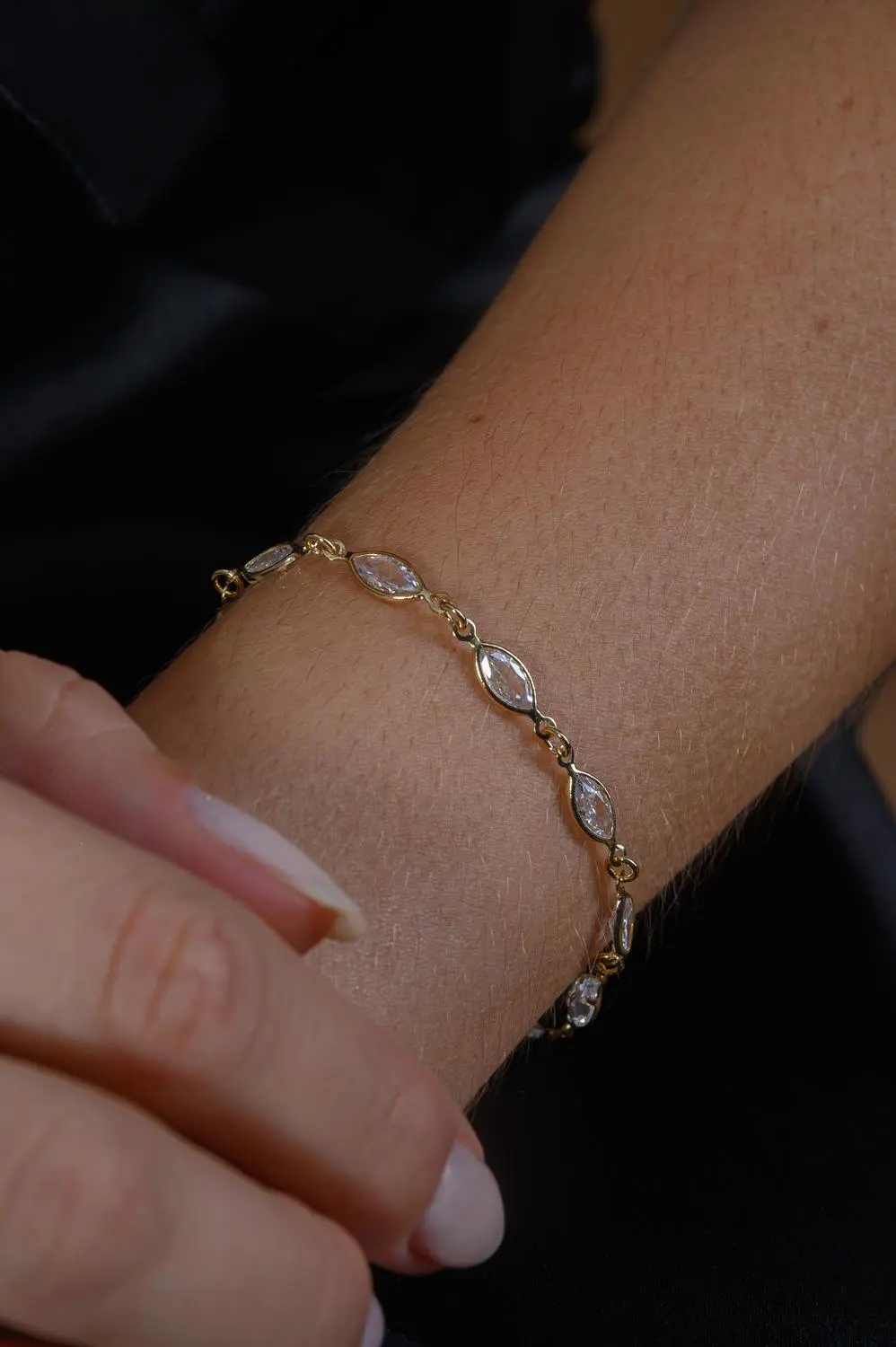 Pulseira Navetes com Banho em Ouro 18k