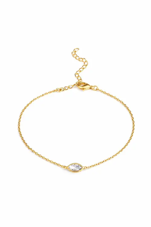 Pulseira Um Navete com Banho em Ouro 18k
