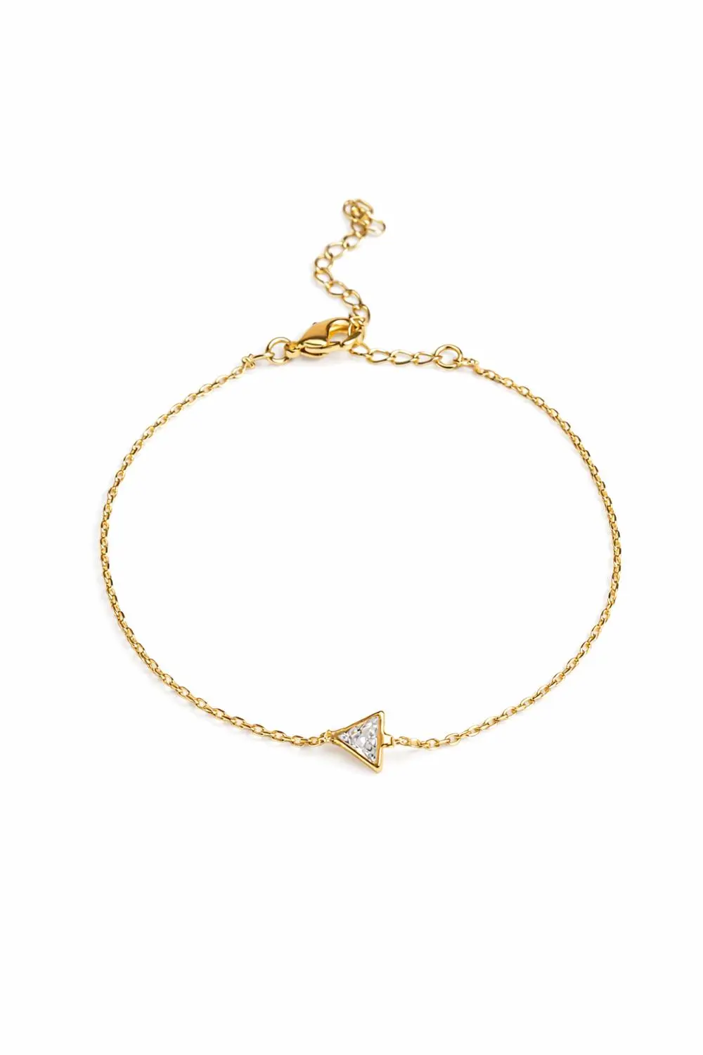 Pulseira Um Triângulo com Banho em Ouro 18k