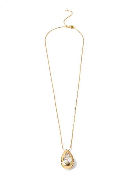 Colar Gota com Banho em Ouro 18k