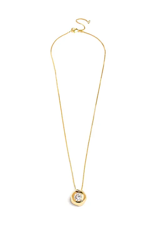 Colar Esfera Formas com Banho em Ouro 18k