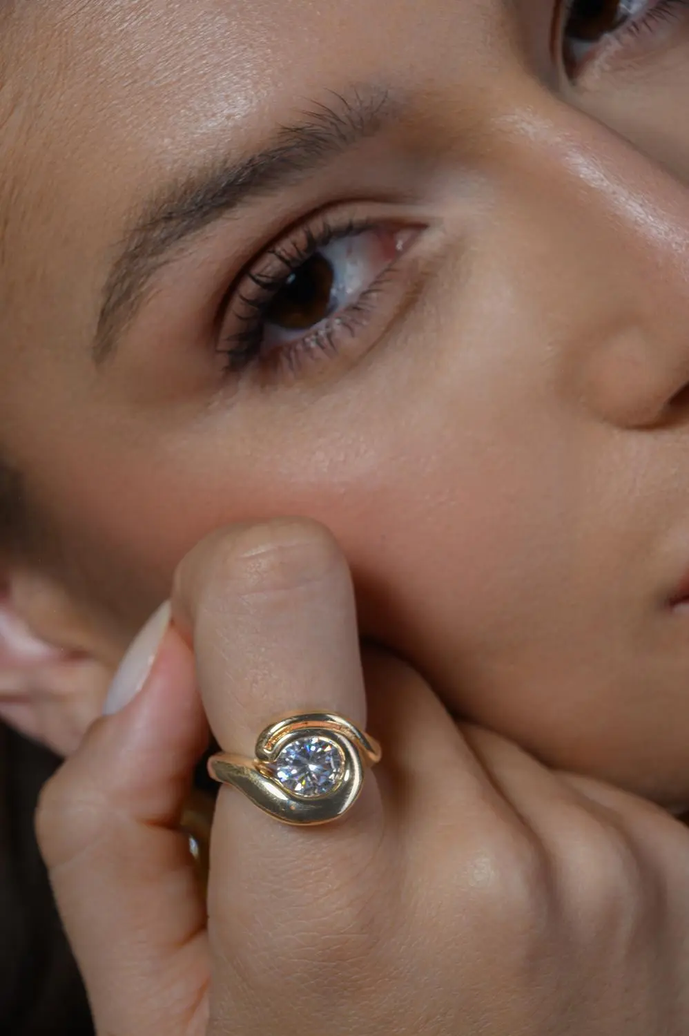 Anel Formas com Banho em Ouro 18k