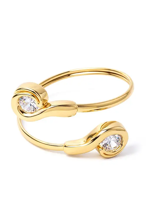 Bracelete Formas com Banho em Ouro 18k