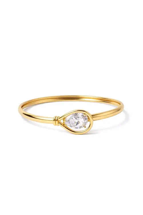 Bracelete Gota Formas com Banho em Ouro 18k