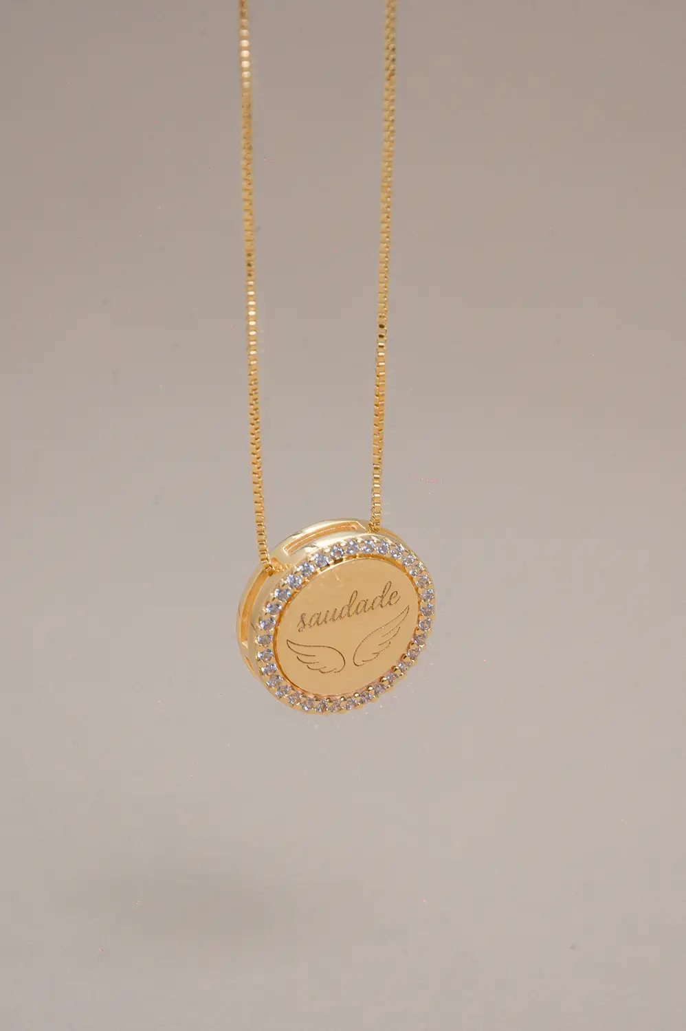 Colar Saudades com Banho em Ouro 18k