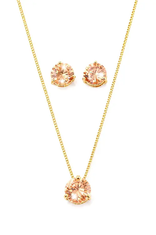 Conjunto Ponto de Luz Icônicos Mairó Champagne com Banho em Ouro 18k