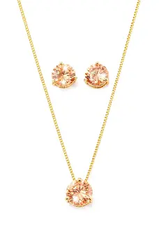 Conjunto Ponto de Luz Icônicos Mairó Champagne com Banho em Ouro 18k