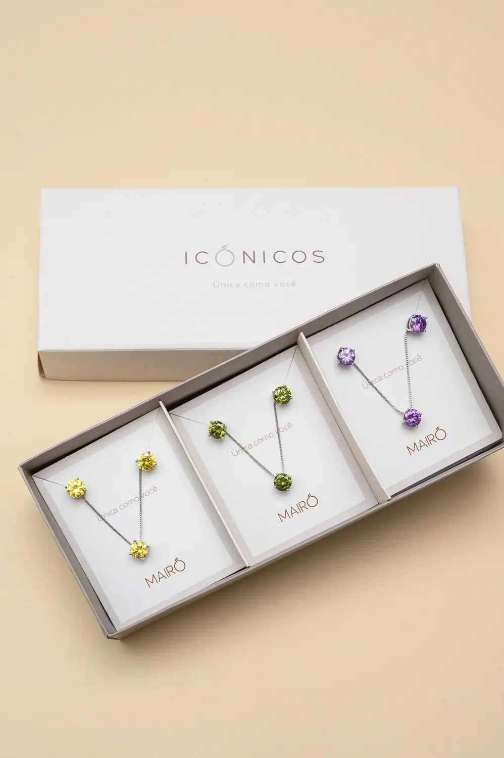 Kit Ponto de Luz Icônicos Mairó em Ródio Branco