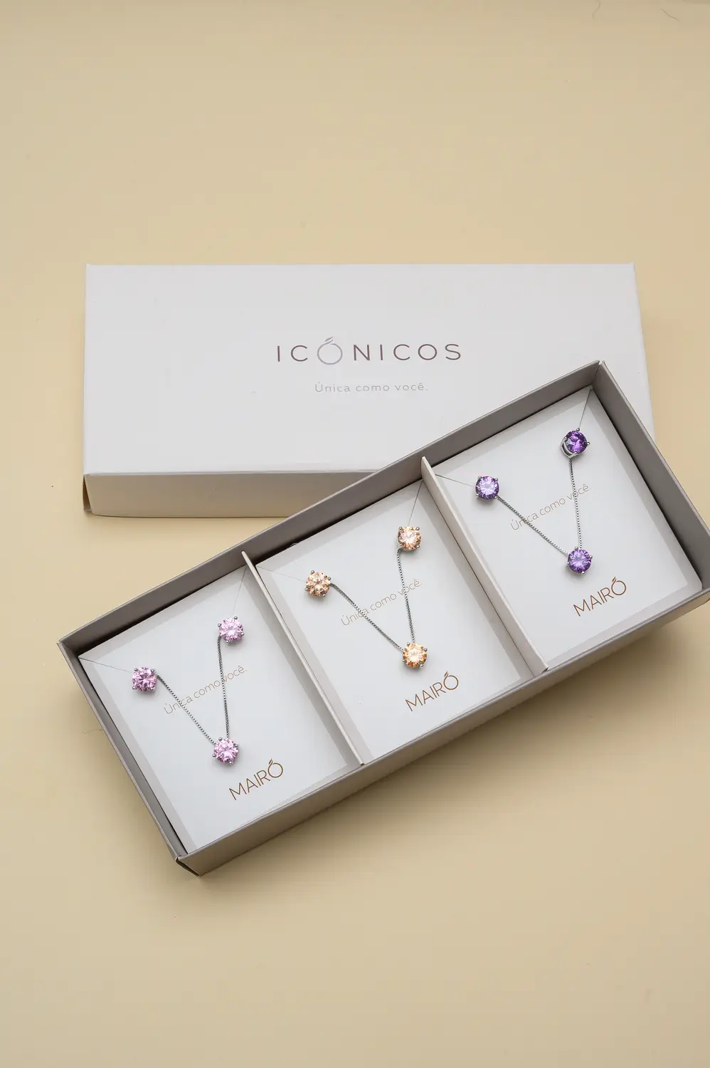Kit Ponto de Luz Icônicos Mairó em Ródio Branco