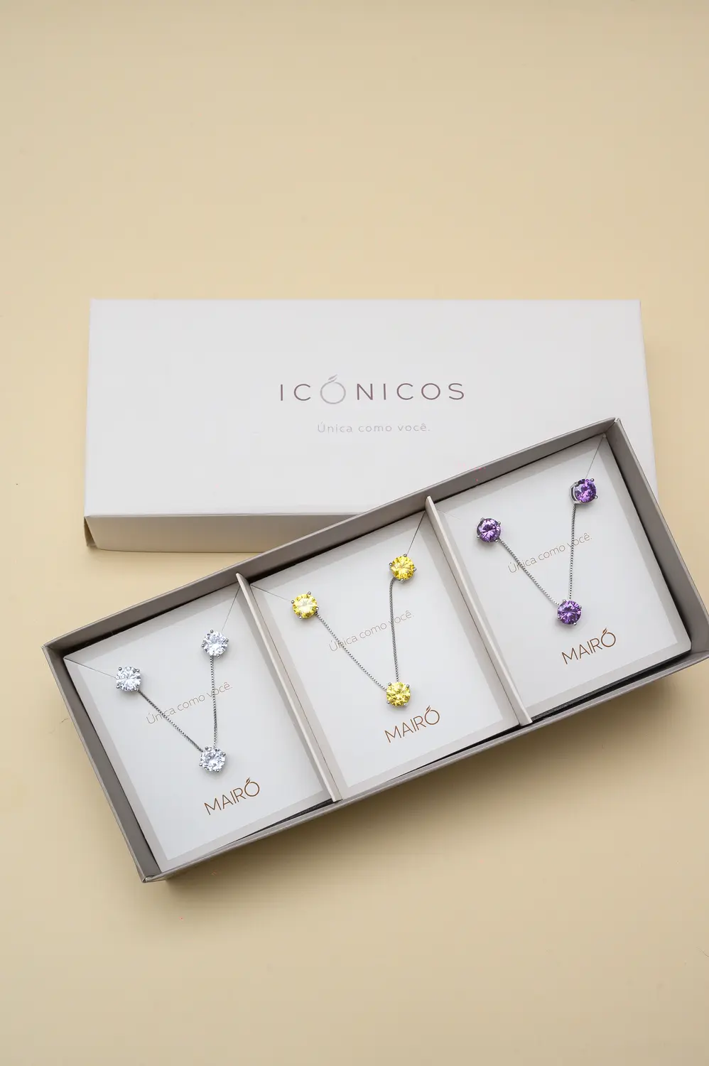 Kit Ponto de Luz Icônicos Mairó em Ródio Branco