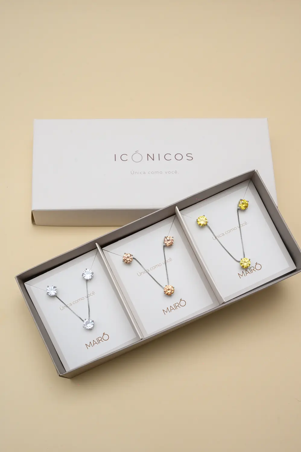 Kit Ponto de Luz Icônicos Mairó em Ródio Branco