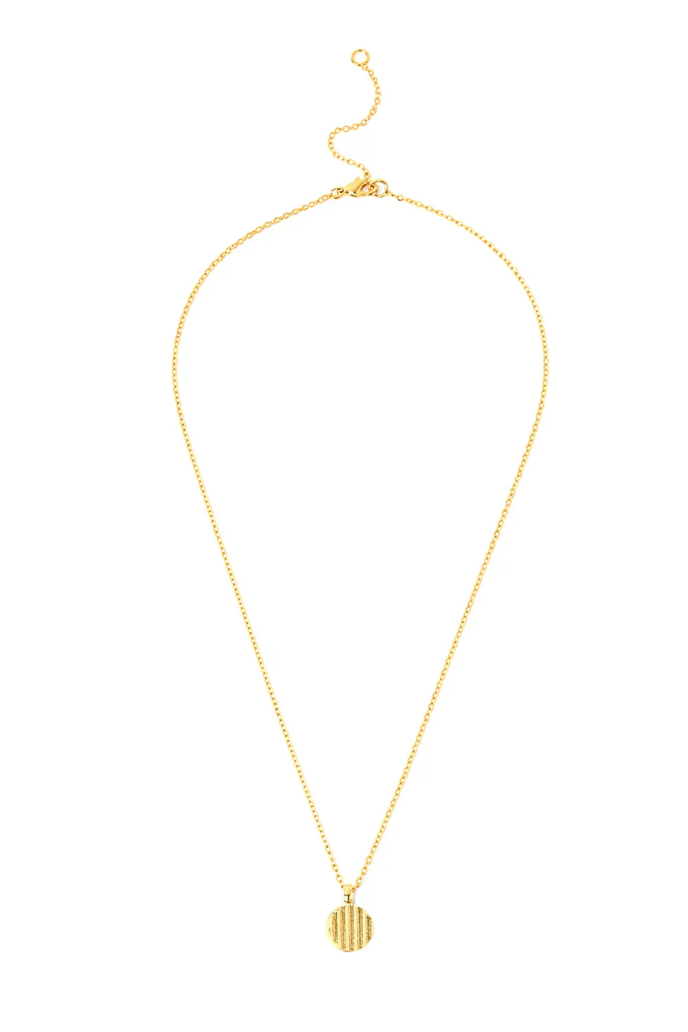 Colar Redondo Riscado com com Banho em Ouro 18k