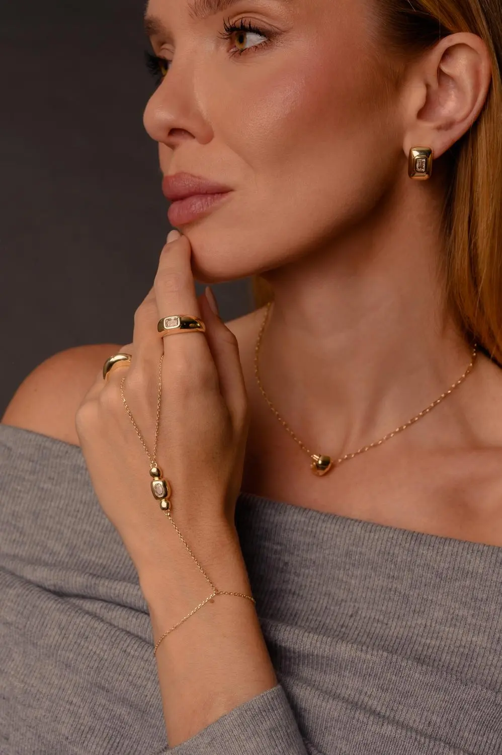 Pulseira de Mão Urban com Banho em Ouro 18k