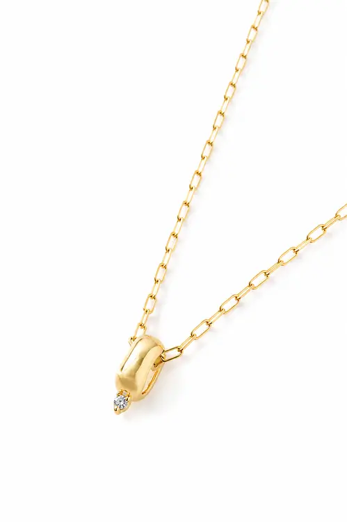 Colar Elo Pontinho de Zircônia com Banho em Ouro 18k