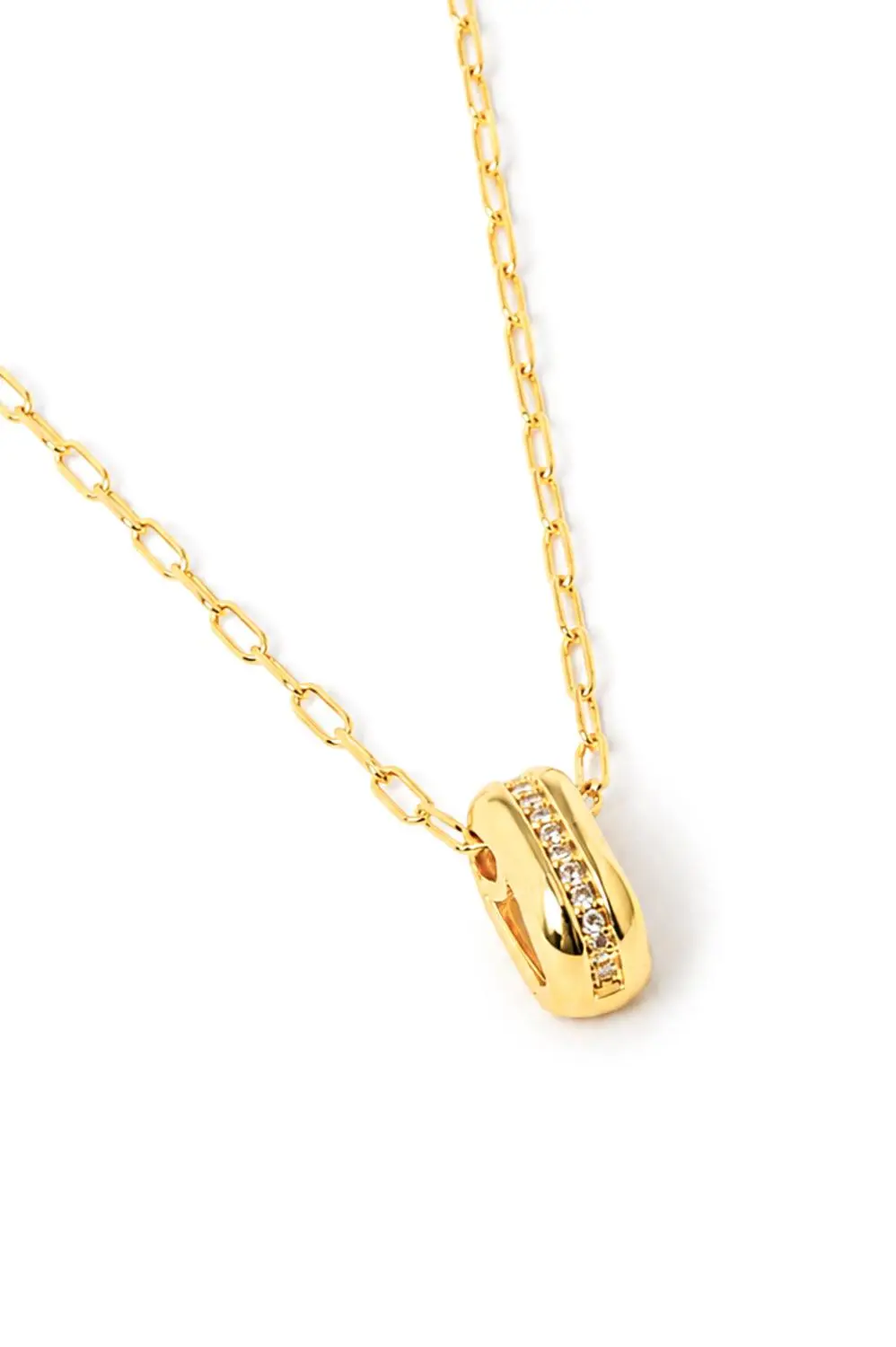 Colar Fio Elo Cravejado com Banho em Ouro 18k