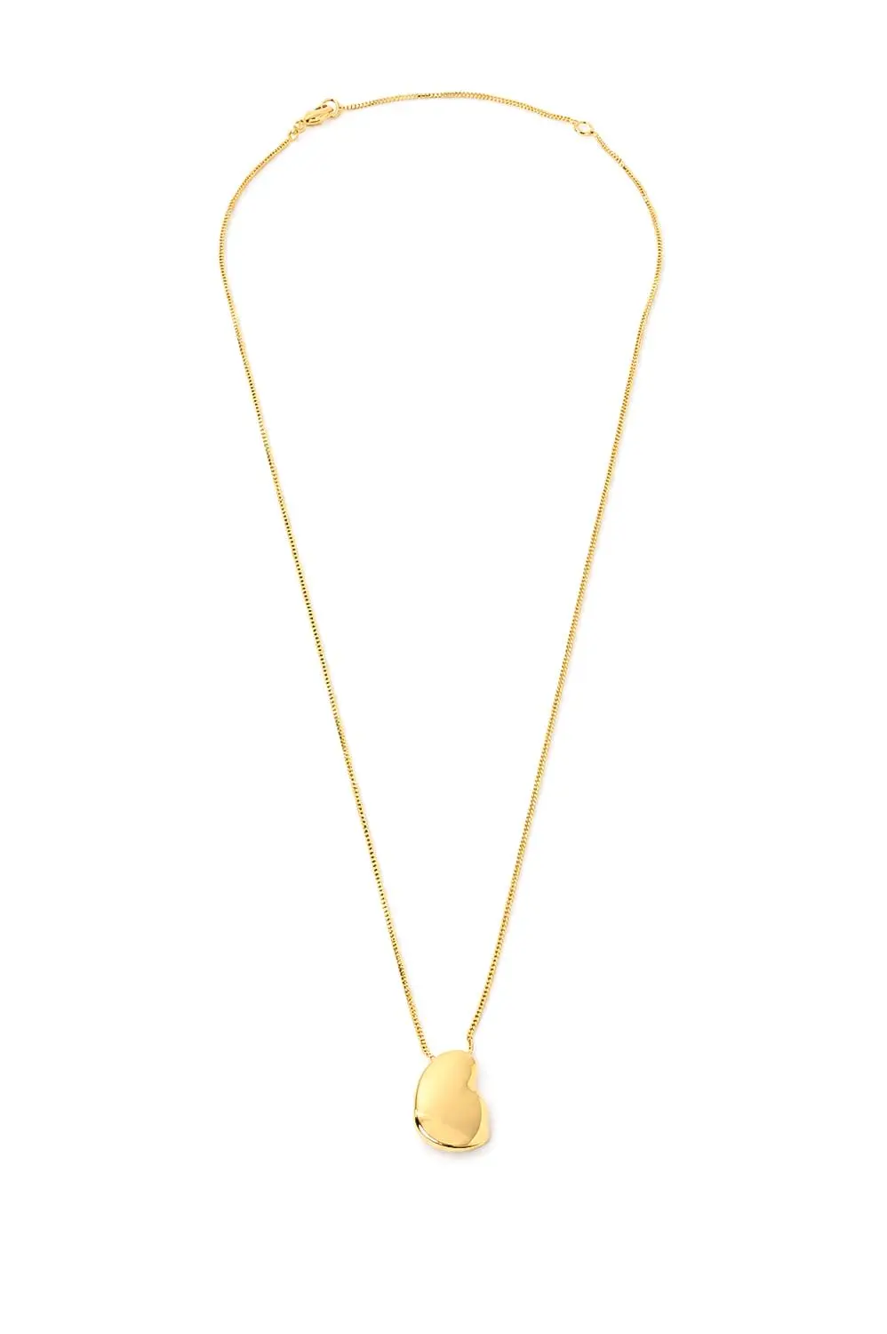 Colar Médio Orgânico Liso com Banho em Ouro 18k
