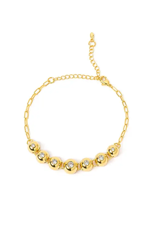 Pulseira Esferas com Banho em Ouro 18k