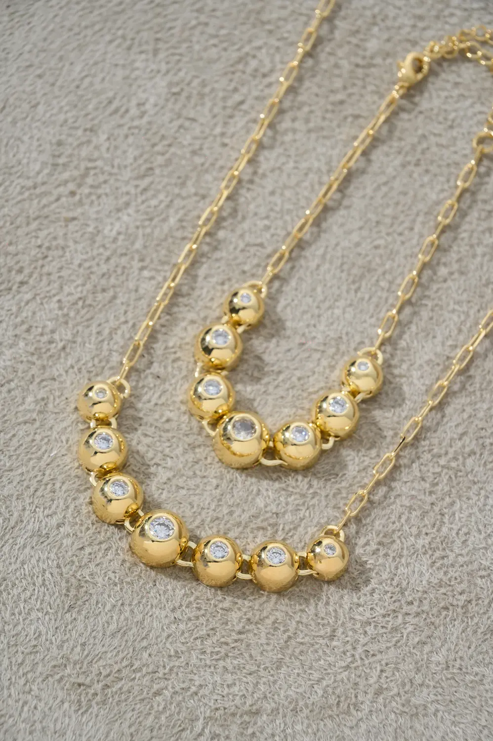 Pulseira Esferas com Banho em Ouro 18k