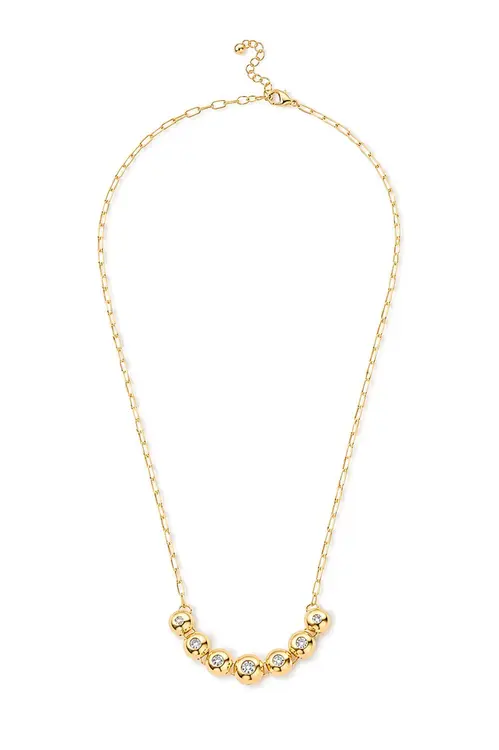 Colar Esferas com Banho em Ouro 18k