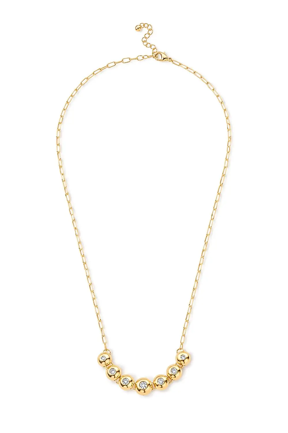 Colar Esferas com Banho em Ouro 18k