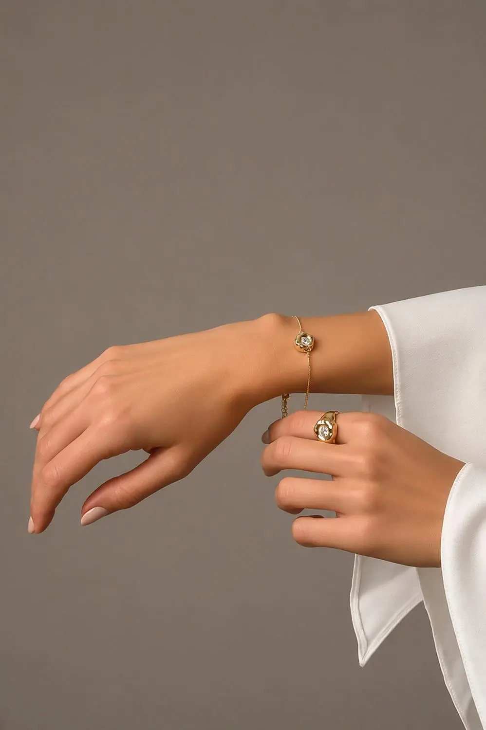Pulseira Organic com Banho em Ouro 18k