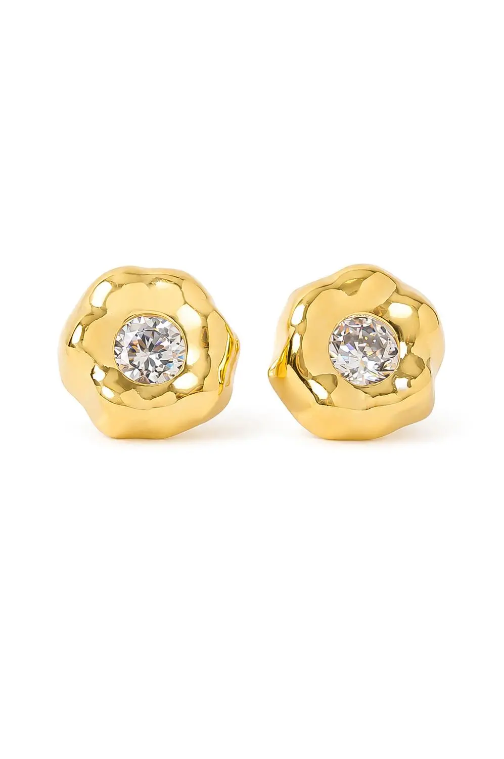 Brinco M Organic com Banho em Ouro 18k