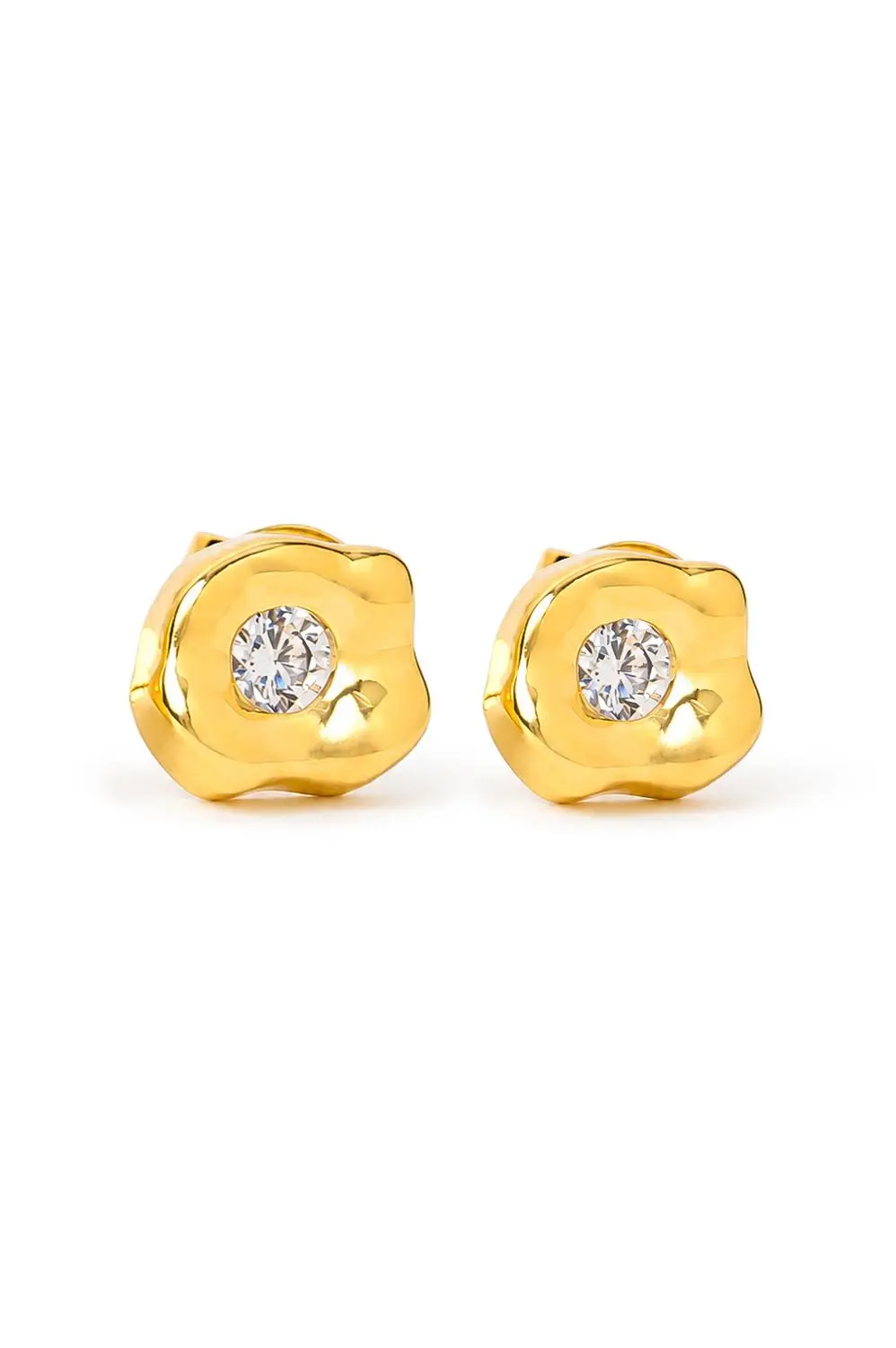 Brinco PP Organic com Banho em Ouro 18k