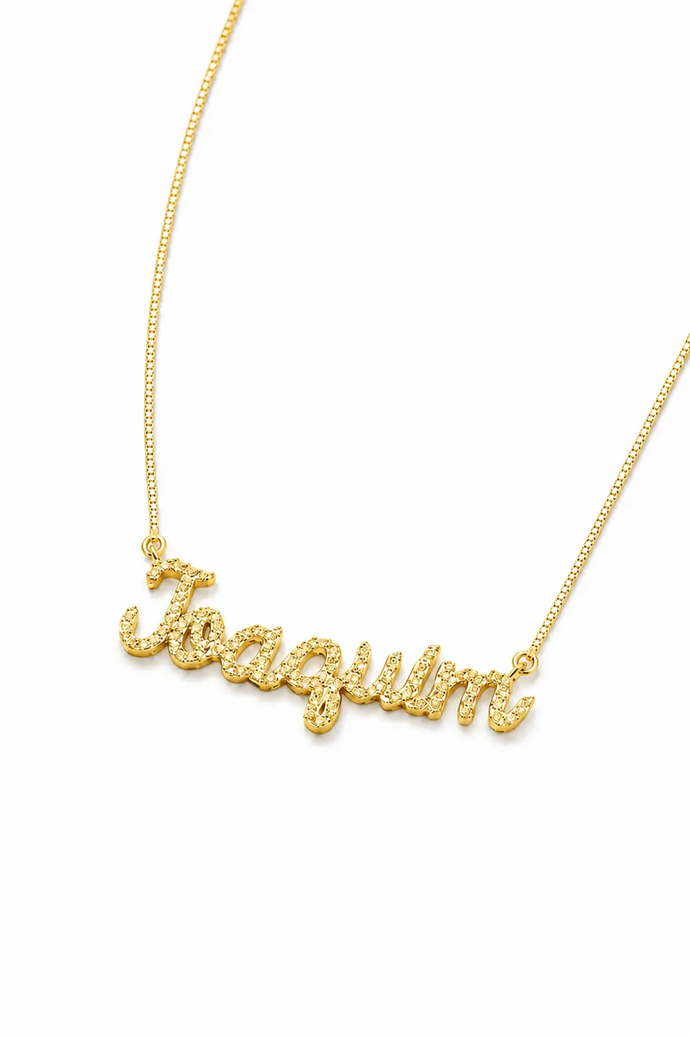 Colar de Letra na Prata 925 com Pedra de Moissanite