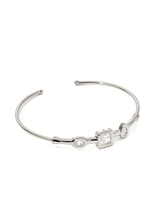 Bracelete Presença com Banho em Ródio Branco
