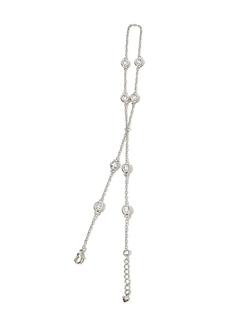 Pulseira de Mão Presença com Banho em Ródio Branco