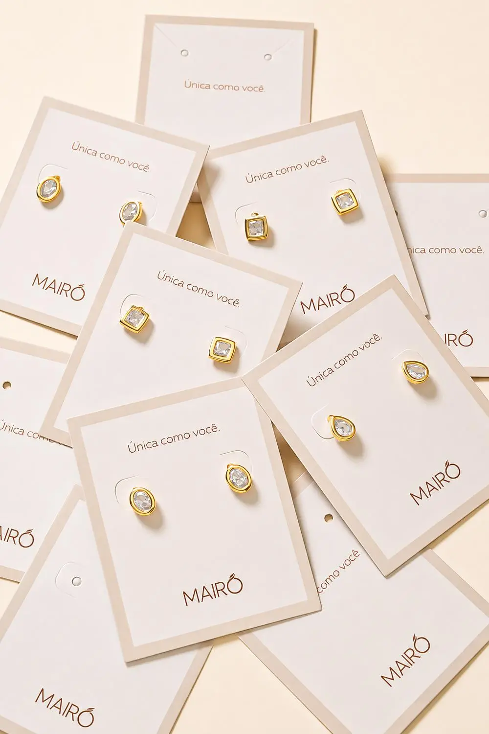 Brinco Gota de Zircônia com Banho em Ouro 18k