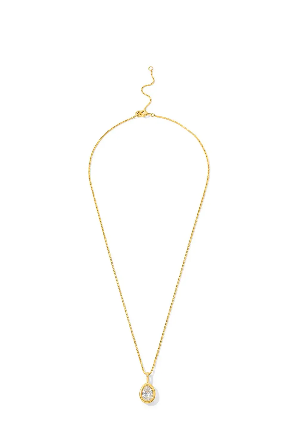 Colar Gota de Zircônia com Banho em Ouro 18k