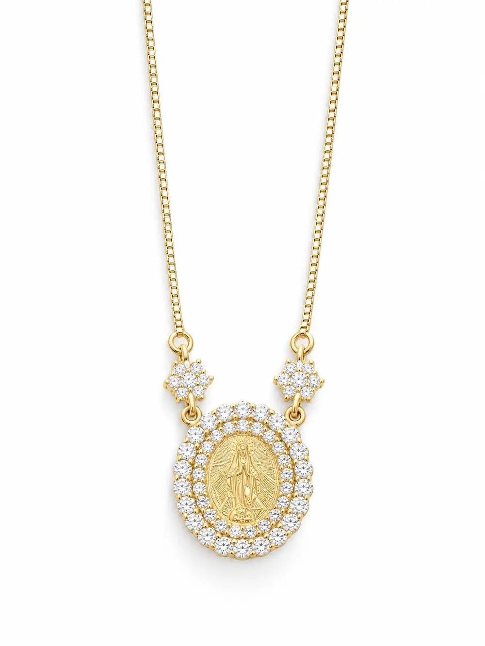 Colar Nossa Senhora das Graças com Banho em Ouro 18k