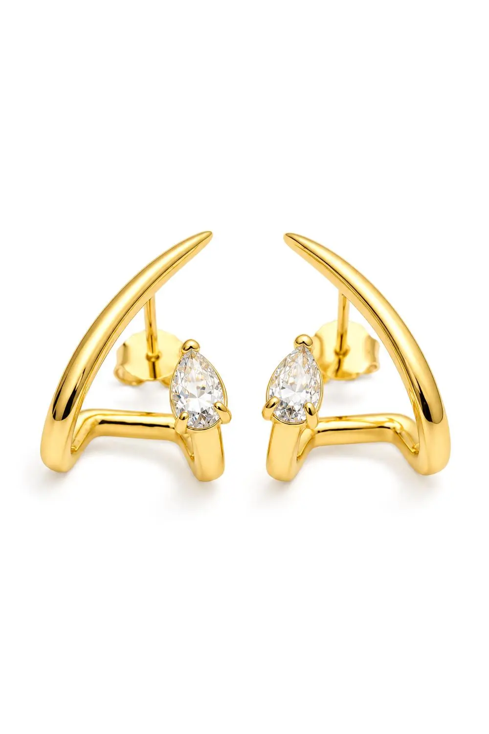 Brinco Singular com Banho em Ouro 18k
